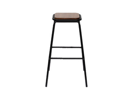 PAPERFLOW Chaise de bar OSLO, set de 2, structure noire