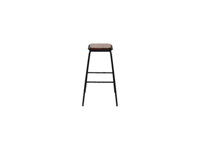 PAPERFLOW Chaise de bar OSLO, set de 2, structure noire