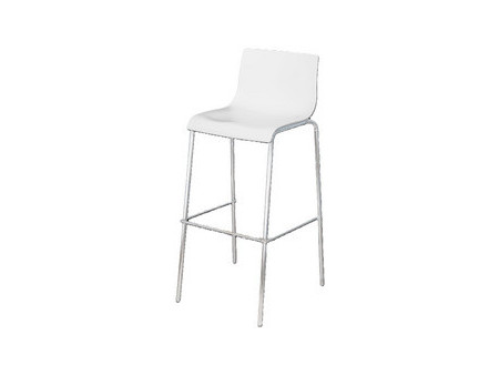 PAPERFLOW Chaise de bar HARPER, set de 2, blanc