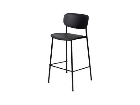 PAPERFLOW Chaise de bar SOHO, set de 2, noir