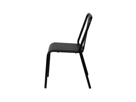 PAPERFLOW Chaise visiteur d'extérieur ARTY, set de 2, noir
