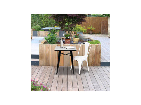 PAPERFLOW Chaise visiteur d'extérieur URBAN, set de 2, noir