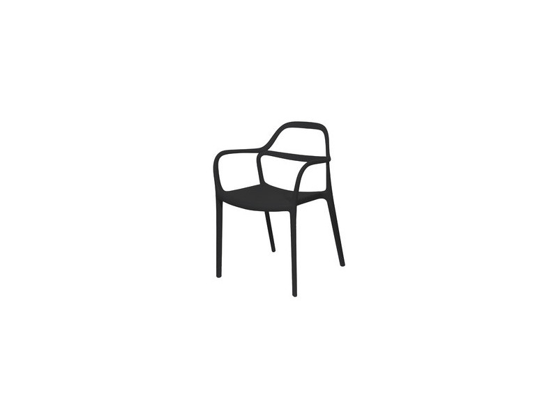 PAPERFLOW Chaise visiteur d'extérieur NOVA, set de 2, blanc