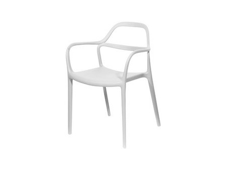 PAPERFLOW Chaise visiteur d'extérieur NOVA, set de 2, blanc