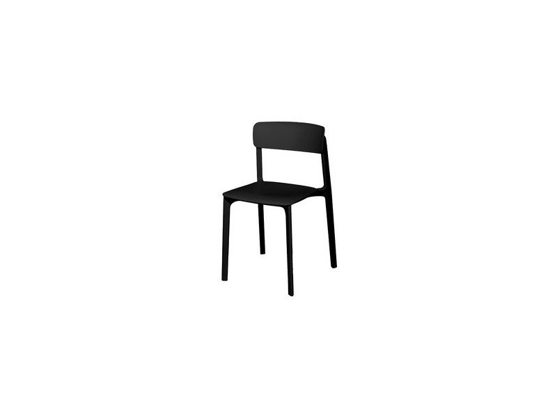 PAPERFLOW Chaise visiteur d'extérieur OTHO, set de 2, noir