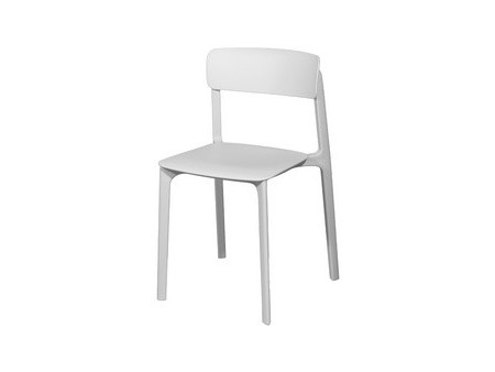PAPERFLOW Chaise visiteur d'extérieur OTHO, set de 2, blanc