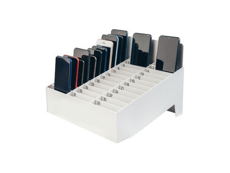 PAPERFLOW Rangement pour smartphones avec 33 logements, gris