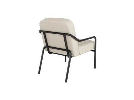 PAPERFLOW Fauteuil visiteur MEDSO RUND S, simili-cuir, crème