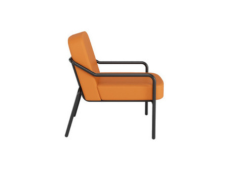PAPERFLOW Fauteuil visiteur MEDSO RUND S, simili-cuir, crème
