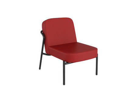 PAPERFLOW Fauteuil visiteur MEDSO RUND S simili-cuir, orange