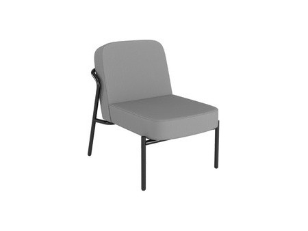 PAPERFLOW Fauteuil visiteur d'extérieur MEDSO RUND S, gris