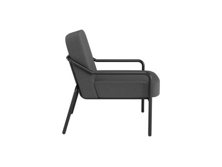PAPERFLOW Fauteuil visiteur MEDSO RUND M, tissu, gris