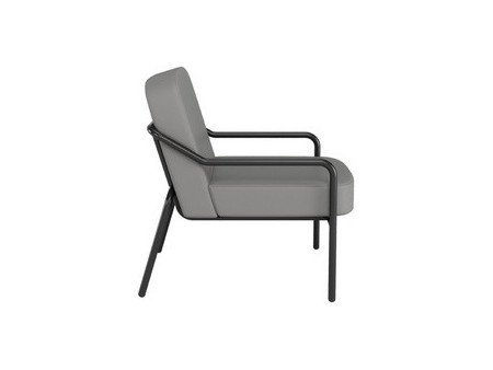PAPERFLOW Fauteuil visiteur MEDSO RUND M, simili-cuir, crème