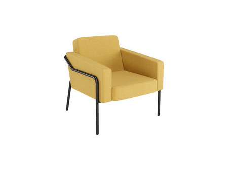 PAPERFLOW Fauteuil visiteur MEDSO KLASSIK L, tissu, jaune