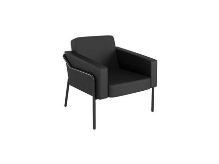 PAPERFLOW Fauteuil visiteur MEDSO KLASSIK L simili-cuir gris