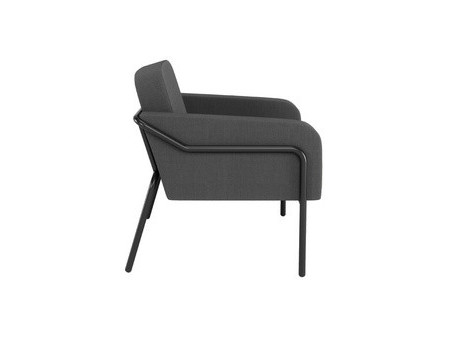 PAPERFLOW Fauteuil visiteur MEDSO RUND L, tissu, gris