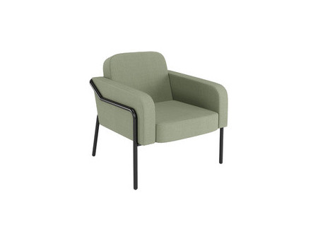 PAPERFLOW Fauteuil visiteur MEDSO RUND L, tissu, gris
