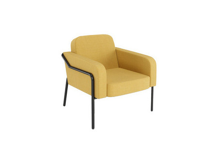 PAPERFLOW Fauteuil visiteur MEDSO RUND L, tissu, gris