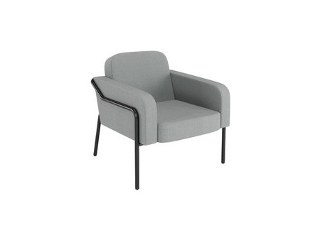 PAPERFLOW Fauteuil visiteur MEDSO RUND L, tissu, jaune