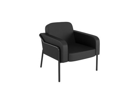 PAPERFLOW Fauteuil visiteur MEDSO RUND L, simili-cuir, crème