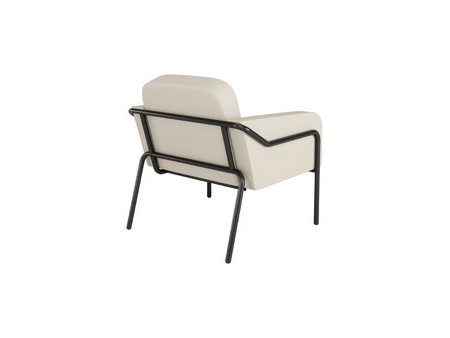 PAPERFLOW Fauteuil visiteur MEDSO RUND L simili-cuir, orange