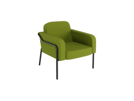 PAPERFLOW Fauteuil visiteur d'extérieur MEDSO RUND L, gris