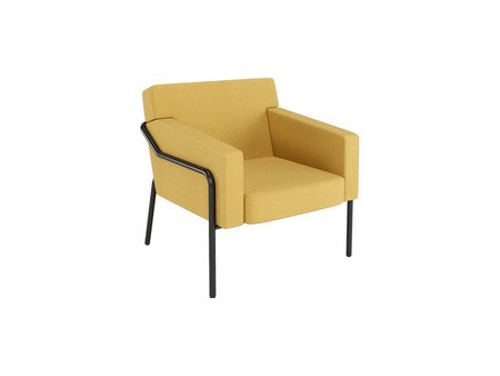 PAPERFLOW Fauteuil visiteur MEDSO T L, tissu, gris