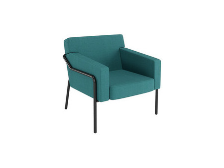 PAPERFLOW Fauteuil visiteur MEDSO T L, tissu, bleu
