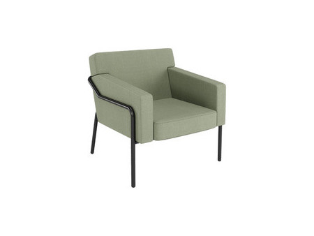 PAPERFLOW Fauteuil visiteur MEDSO T L, tissu, bleu