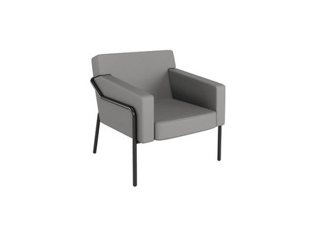 PAPERFLOW Fauteuil visiteur MEDSO T L, simili-cuir, noir