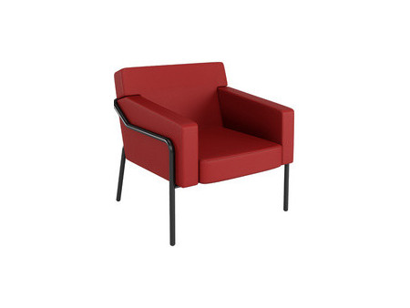 PAPERFLOW Fauteuil visiteur MEDSO T L, simili-cuir, noir