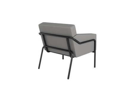 PAPERFLOW Fauteuil visiteur MEDSO T L, simili-cuir, gris
