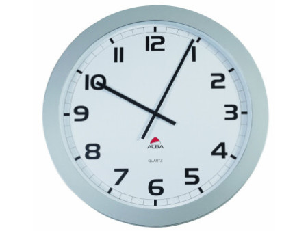 ALBA Horloge murale 'HORGIANT', montre à quartz, gris métal