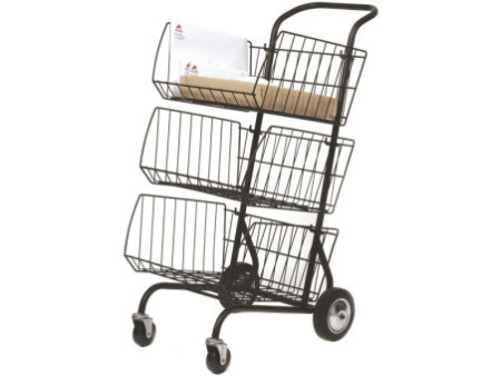 ALBA Chariot pour transport du courrier, en métal, noir