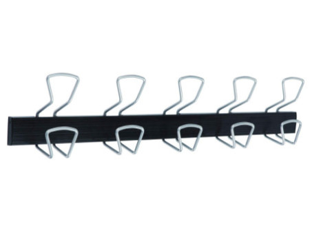 ALBA Portemanteau mural 'PRO5', 5 crochets, gris/noir