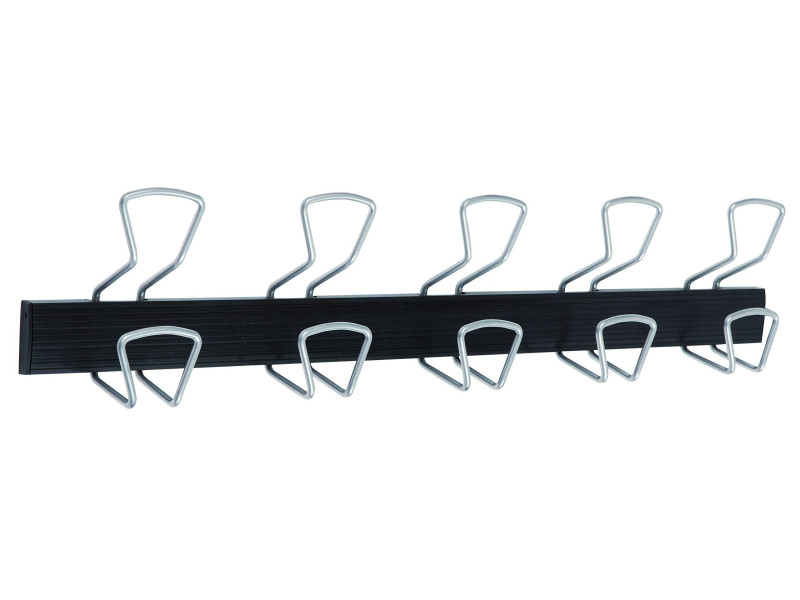 ALBA Portemanteau mural 'PRO5', 5 crochets, gris/noir