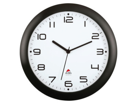 ALBA Horloge murale 'HORNEW', montre à quartz, noir