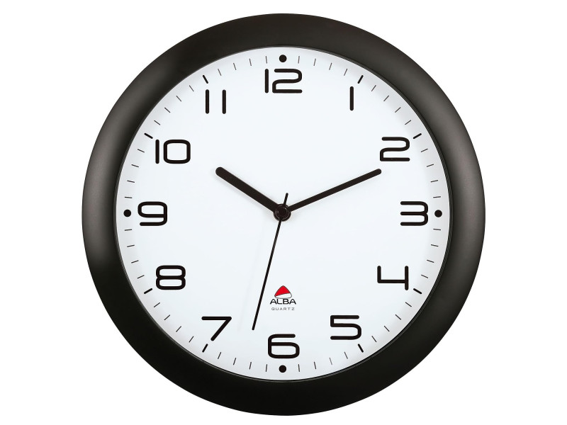 ALBA Horloge murale 'HORNEW', montre à quartz, noir