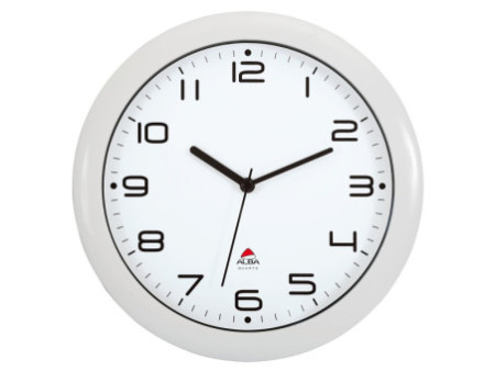 ALBA Horloge murale 'HORNEW', montre à quartz, blanc