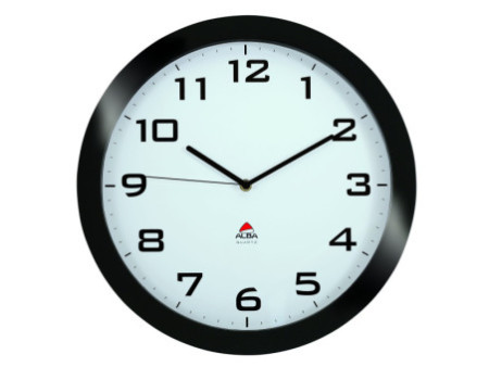 ALBA Horloge murale 'HORISSIMO', montre à quartz, noir
