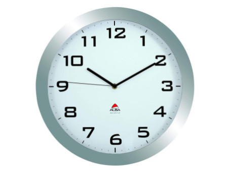 ALBA Horloge murale 'HORISSIMO', montre à quartz, argent