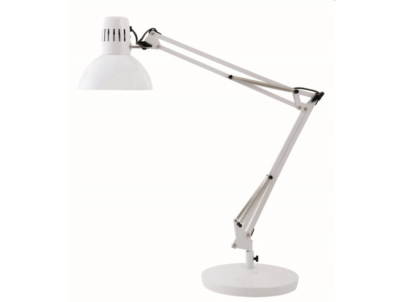 ALBA Lampe de bureau LED 'ARCHI', pince/socle, blanc