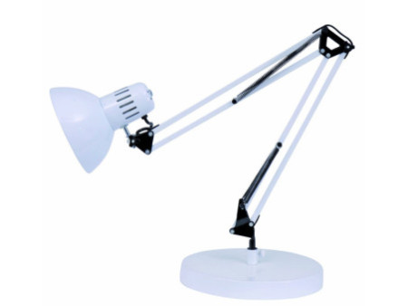 ALBA Lampe de bureau LED 'ARCHI', pince/socle, blanc