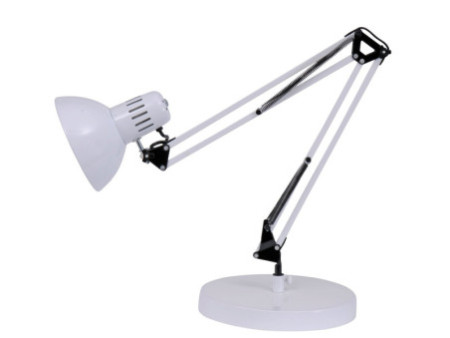 ALBA Lampe de bureau LED 'ARCHI', pince/socle, blanc