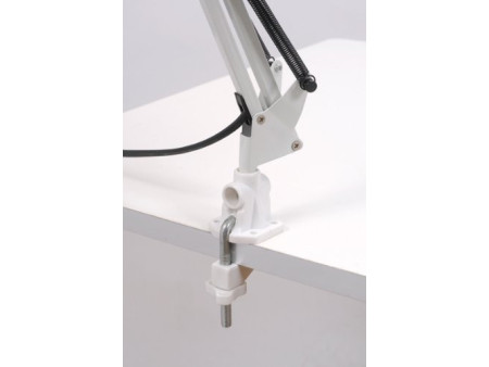 ALBA Lampe de bureau LED 'ARCHI', pince/socle, blanc