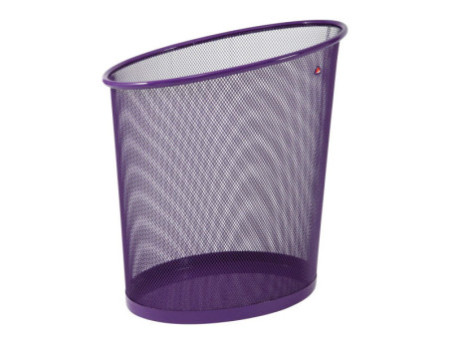 ALBA Corbeille à papier 'MESHCORB', fil d'acier, 18 L, prune