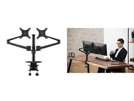ALBA Bras pour écran TFT/LCD MHARMFD N, 2 écrans, noir