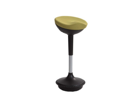 ALBA Tabouret ergonomique à bascule STOOLY, noir / argent