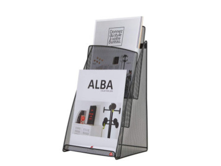 ALBA Porte-brochures de table 'MESHPREZA4', A4, fil métal
