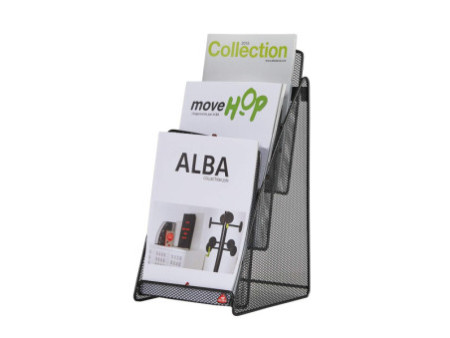 ALBA Porte-brochures de table 'MESHPREZA5', A5 portrait,noir